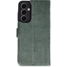 Mixora  Galaxy A25 5g Kılıf Trend S Plus Kapaklı Kılıf - Yeşil