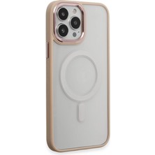 Magicool Iphone 15 Pro Kılıf Room Magneticsafe Silikon - Pudra