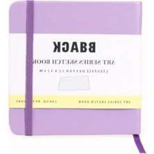 Ulu Pazarlama 140 Gr. Çizgisiz Sketchbook - 12X12CM, Lila Sert Kapak