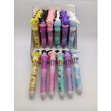 Meyra Accessories Sanrio Kawai Kromi My Melodi Tükenmez On Renkli Kalemler 3D Figür Basmalı Özel Seri Hediyelik 1ADT