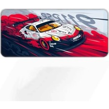 Ulu Pazarlama Geniş 90X40 cm Yarış Araba Tasarımlı Kaymaz Mouse Pad - Suya Dayanıklı Yüzey