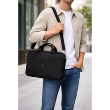 Rky Serenity Sanmorris Unisex Klinkır Koyu Gri Renkli Suya Dayanıklı Laptop Bölmeli Çapraz Askılı Evrak ve Laptop Çantası