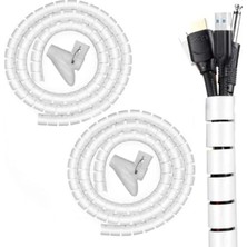 Ulu Pazarlama 1 Metre Spiral Kablo Düzenleyici - Beyaz Renk