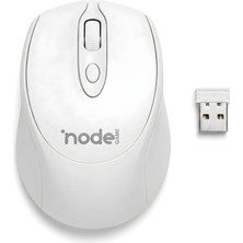 Node Game Kablosuz Beyaz Ofis Mouse 2.4g Optik Lens Teknolojisi 10 Metre Menzil Ergonomik Tasarım Güç Tasarruf Modlu