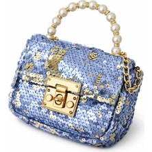 Emk Shop Emkshop Pullu Payetli Şık Süslü Çocuk Çantası Omuz Çantası Düğün Bayram Çantası