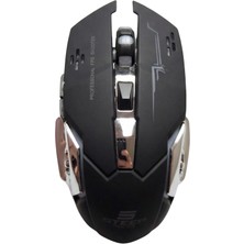 Steep Solid Kablosuz RGB Siyah Gaming Mouse Şarjlı 2400 Dpı 2.4g Hızlı Bağlantı Fps Shooter Dizayn Uyku Modlu Çift El Uyumlu