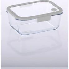 Ulu Pazarlama 1900ML Gri Vakumlu Cam Saklama Kabı