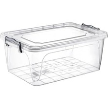 Ulu Pazarlama Şeffaf Plastik Dikdörtgen Erzak Saklama Kabı, Kapaklı ve Istiflenebilir