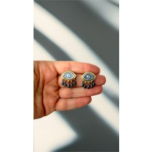 Melys Jewel Gümüş Göz Tasarım Nazar Küpe