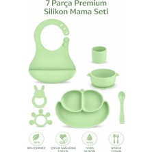 CKM Silikon 7 Parça Premium Silikon Mama Seti – Açık Yeşil