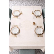 Opia Loom Dertsiz, Leke Tutmaz, Jumbo Boy Krem Renk Masa Örtüsü