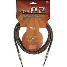 Ulu Pazarlama Vintage Örgülü Gitar Kablo - 3m Uzunluk