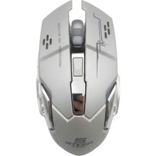 Steep Solid Kablosuz Oyuncu Faresi Şarjlı Rgb 2.4g Hızlı Bağlantı Fps Shooter Dizayn Uyku Modlu 2400 Dpı Gaming Mousehassas Optik Sensör Tak Çalıştır