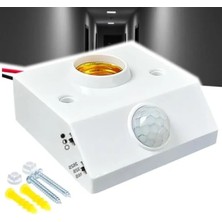 Ulu Pazarlama Ayarlanabilir E27 Duylu Hareket Sensörü - 360° Algılama, Enerji Tasarruflu