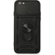 Ulu Pazarlama Apple Iphone 6 Kılıf Pars Lens Yüzüklü Silikon - Siyah