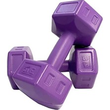 Ulu Pazarlama 3 Ağırlık Içeren Mor Dambıl Seti - Toplam 6 kg