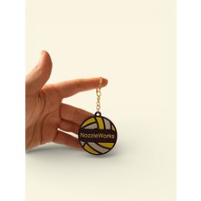 Kişiye Özel Isim Yazılabilir Voleybol Topu Anahtarlık – 3D Baskı Spor Temalı Anahtarlık