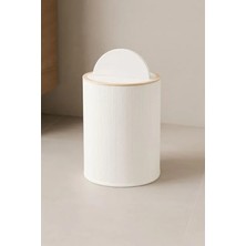 Ulu Pazarlama 7 Litre Kapasiteli Modern Çöp Kovası, Beyaz Plastik