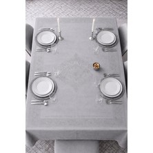 Opia Loom Dertsiz, Leke Tutmaz, Jumbo Boy Gri Renk Masa Örtüsü