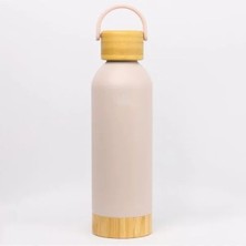 Ulu Pazarlama 500 ml Kapasiteli Sızdırmaz Matara - Doğal Bambu Taban