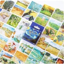 Ulu Pazarlama Van Gogh Temalı 45 Adet Sticker Seti - Bullet Journal