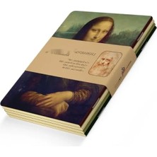 Ulu Pazarlama Çizgisiz Defter Seti - 4'lü, Esnek Kapak, 192 Sayfa, Oval Kenar, Sarı Krem