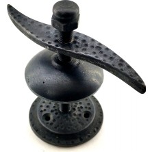 Ulu Pazarlama Antika Tarz Dekoratif Pirinç Pervane Panjur Stoperi - 110X110 Mm, Oksit