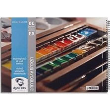 Ulu Pazarlama 300 gr Suluboya Bloğu - A3 - 20 Yaprak Spiralli