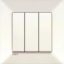 Ulu Pazarlama Dayanıklı Krem Renkli Üçlü Anahtar