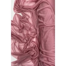 Just Cheap Store Yağmur Damlası Simli Abiye Elbise Şallık Tül Kumaş Gül Kurusu 32-H