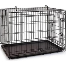 Ulu Pazarlama Siyah Metal Kedi ve Köpek Kafesi, 60X41X50 Cm, Dayanıklı