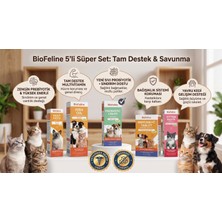 Biofeline 5'li Tam Destek Süper Set: Probiyotik + Balık Yağı + Bağışıklık Tableti + Multivitamin & Yavru Macun