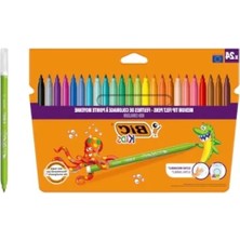 Ulu Pazarlama Su Bazlı Yıkanabilir Keçeli Boya Kalemi Seti, 24 Renkli, Kolay Yıkama Özelliği