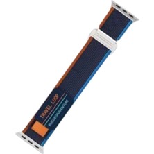 Magicool Watch 38MM Alice Kumaş Kordon - Mavi-Turuncu