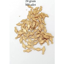 Royaleks Group Oya Abiye Bileklik Kolye Pleksi Metalik Plastik Pul Altın Renk 24 Gram 300 Adet - BNC550