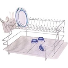 Ulu Pazarlama Iki Katlı Paslanmaz Bulaşık Kurutma Sepeti