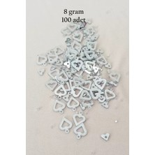 Royaleks Group Oya Abiye Bileklik Kolye Pleksi Metalik Plastik Pul Gümüş Renk 8 Gram 100 Adet - BNC511