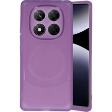 Magicool Xiaomi Redmi Note 14 Pro 4g Kılıf Maya Karbon Kapak - Mürdüm