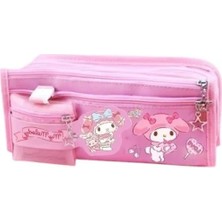 Ulu Pazarlama Pembe Renkli Yüksek Kapasiteli Çok Gözlü Kalemlik