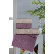 Altınbaşak Jakarlı 4´lü 50X90 El Havlusu Lisa V2