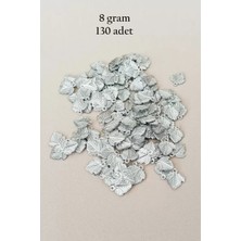 Royaleks Group Oya Abiye Bileklik Kolye Pleksi Metalik Plastik Pul Gümüş Renk 8 Gram 130 Adet - BNC507