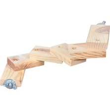 Ulu Pazarlama Doğal Ağaç Kuş Tüneği Merdiveni - 6 Basamak, 37 cm