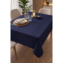 Opia Loom Dertsiz Masa Örtüsü, Leke Tutmaz, Özel Dokulu, Colber, Lacivert Renk Mutfak ve Salon Masa Örtüsü