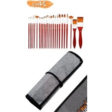 Ulu Pazarlama 24 Parçalı Profesyonel Sanat Fırça Seti