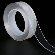 Ulu Pazarlama Çok Fonksiyonlu Şeffaf Çift Taraflı Bant - 3 M x 3 cm