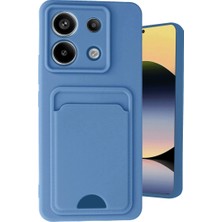 Ulu Pazarlama Xiaomi Redmi Note 13 Pro 5g Kılıf Kelvin Kartvizitli Silikon - Mavi