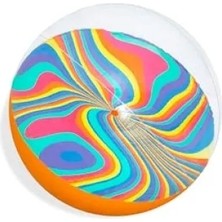 Ulu Pazarlama Şişme Plaj Topu - Tie-Dye Tasarım, 46 cm