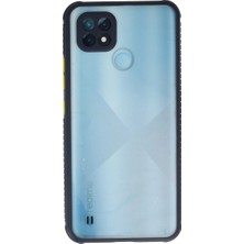 Magicool Realme C21 Kılıf Miami Şeffaf Silikon - Lacivert