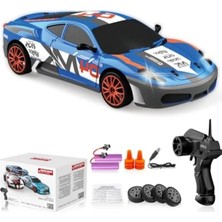 Ulu Pazarlama Uzaktan Kumandalı Drift Araba, 1:24 Ölçekli Yüksek Hızlı 4WD Model Araç, LED Işıklar