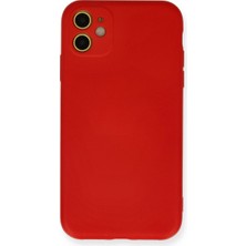 KSB Store Iphone 11 Kılıf Nano Içi Kadife Silikon - Kırmızı